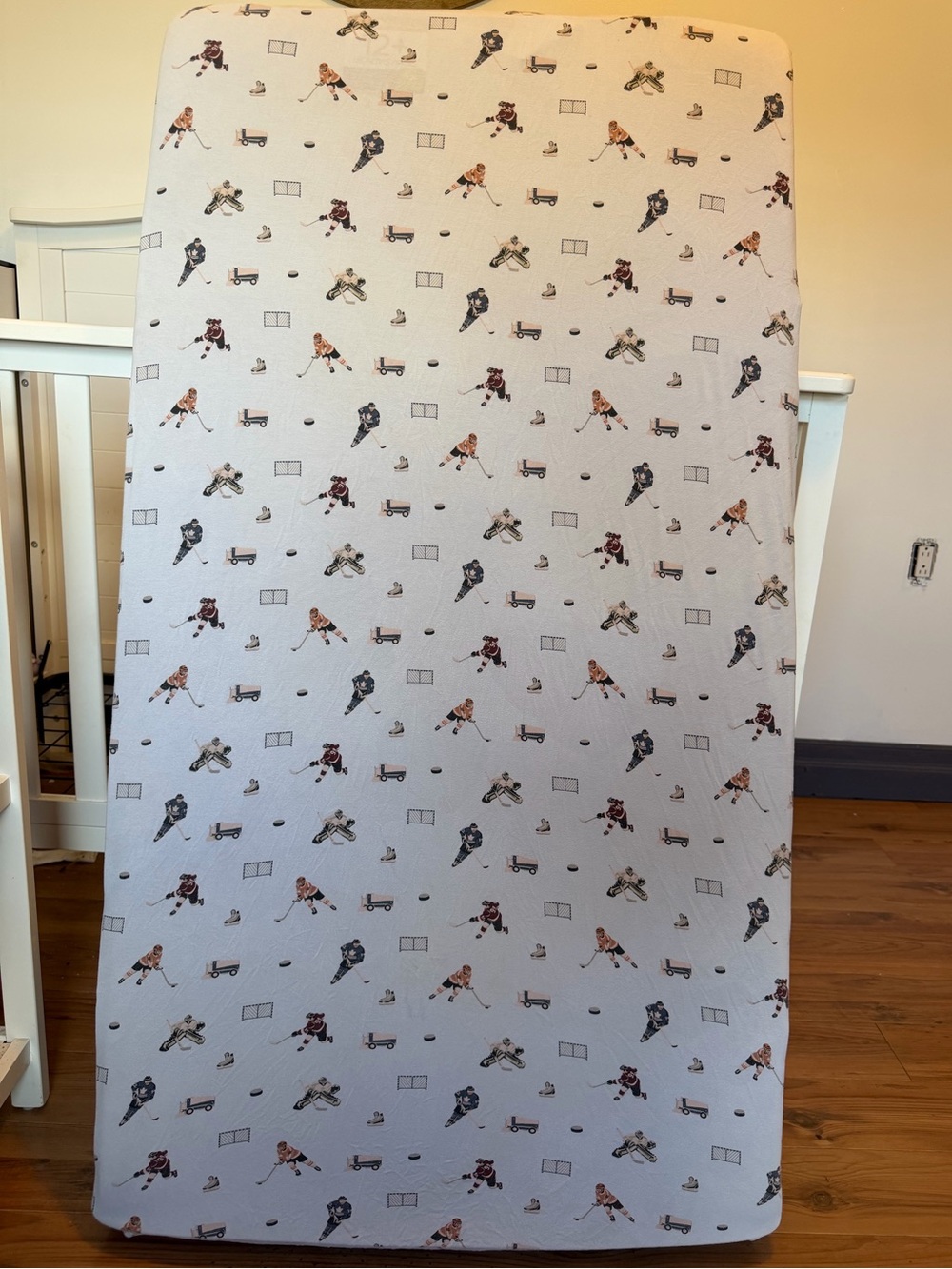 Kyte Baby Hockey Bamboo Crib Sheet Fair Condition